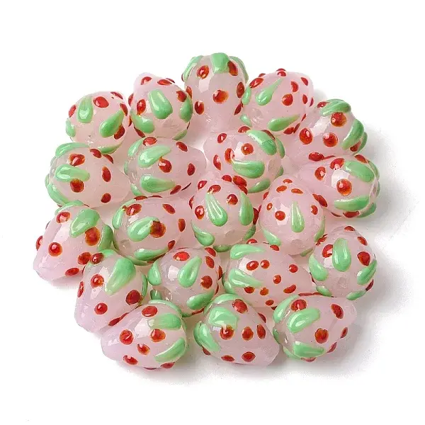 20Pcs Handmade Lampwork Bumpy Beads