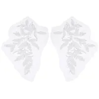 2Pc Glass Embroider Thread Iron on/Sew On Patches