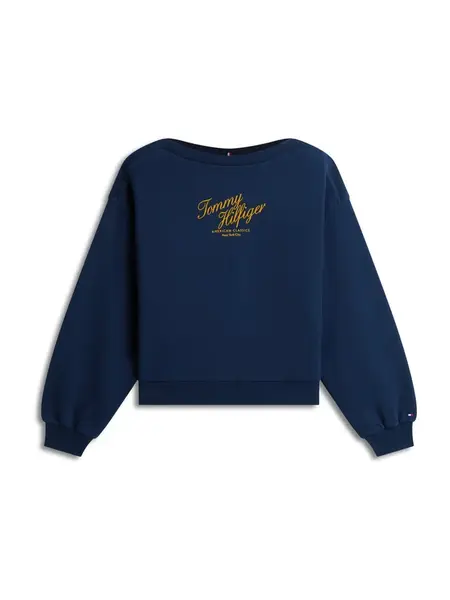 TOMMY HILFIGER Mikina  tmavomodrá / žltá