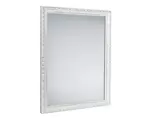 Nástěnné zrcadlo Loreley 34x45 cm, dřevěný bílý rám