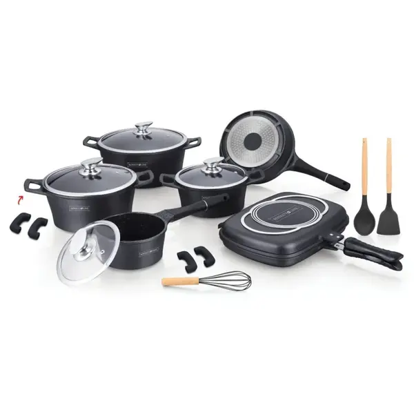 Royalty Sada nádobí 18 ks, černá
