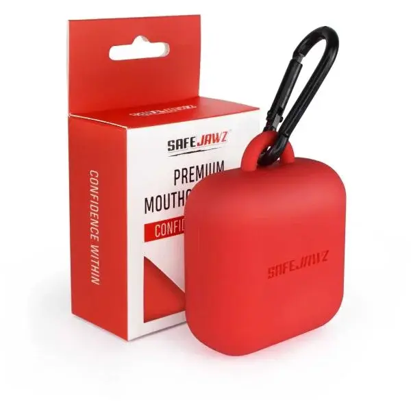 SAFEJAWZ PREMIUM MOUTHGUARD CASE Obal na chrániče zubů, červená, velikost