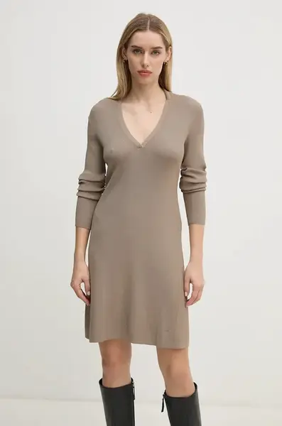 Šaty Calvin Klein Jeans zelená barva, mini, J20J224462