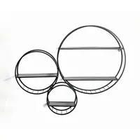 NÁSTĚNNÝ REGÁL, černá, 90/73/15 cm