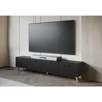 Livetastic NÍZKÁ KOMODA, černá, barvy zlata, 190/39/32 cm