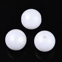 Rubberized Style Rainbow Opaque Acrylic Beads