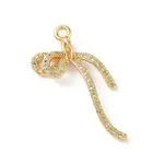 Brass Micro Pave Clear Cubic Zirconia Pendants