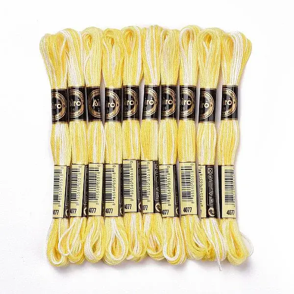 10 Skeins 6-Ply Polyester Embroidery Floss