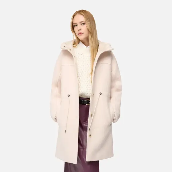 Beige Women's Coat Geox Kleopy - Women's