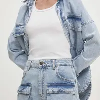 Džínové šortky Answear.LAB dámské, hladké, high waist