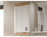 Závesná kúpeľňová skrinka Laredo, 45 cm, biela/dub nox%