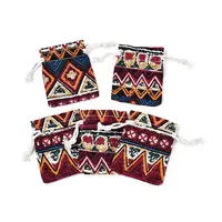 Ethnic Style Burlap Packing Pouches