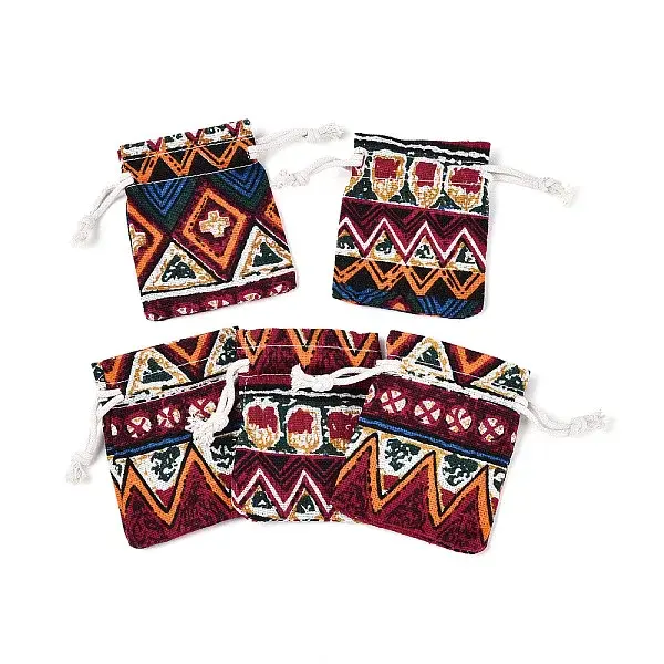 Ethnic Style Burlap Packing Pouches