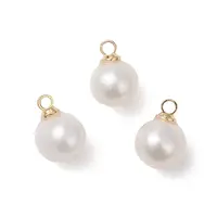 Natural Cultured Freshwater Pearl Round Charms
