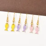 Ocean Series 304 Stainless Steel Enamel Dangle Earrings