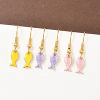 Ocean Series 304 Stainless Steel Enamel Dangle Earrings