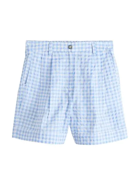 Next Plisované nohavice 'Gingham'  modrá / pastelovo modrá