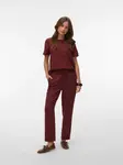 VERO MODA Plisované nohavice  burgundská