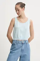 Top s příměsí hedvábí Guess Jeans