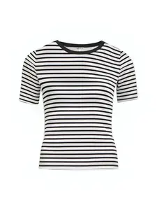 OBJECT Tričko 'OBJMoli'  čierna / biela