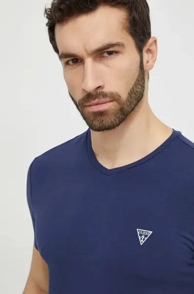 Tričko Guess CALEB 2-pack tmavomodrá barva, s potiskem, U97G03 KCD31