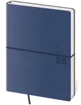 Týdenní diář 2026 B6 Flexio tmavě modrý s gumičkou