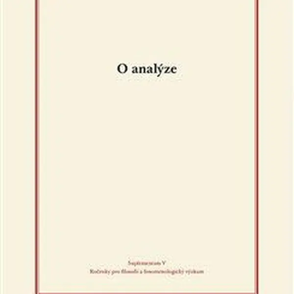 O analýze - Tomáš Holeček