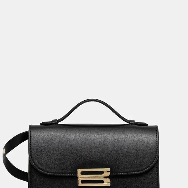 Kožená kabelka Victoria Beckham béžová barva, B424AAC005976A