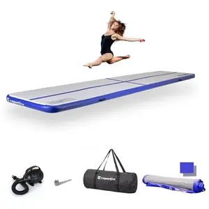 Airtrack inSPORTline Airstunt 500x100x10 cm bílá s elektrickou pumpou