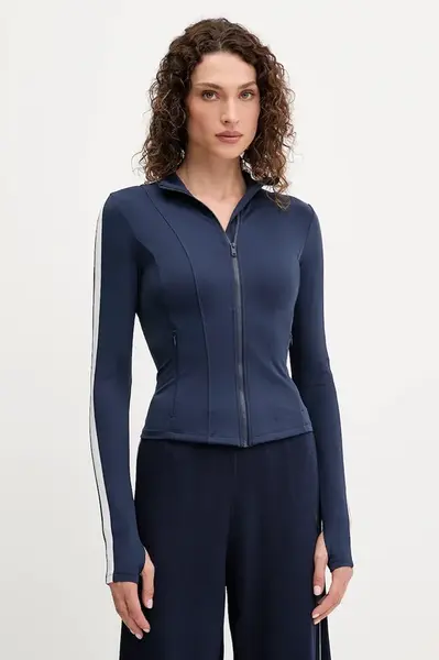 Mikina P.E Nation Highgate dámská, tmavomodrá barva, s potiskem, 252J133