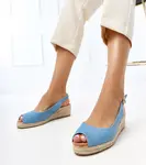 Gemre Blue wedge espadrille sandals Nevarez