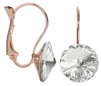 Levien Bronzové náušnice s krystaly Rivoli Crystal