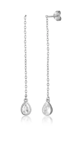 JVD Půvabné dlouhé náušnice se zirkonem SVLE1998XH2BI00