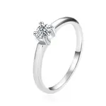 Agato Okouzlující stříbrný prsten se zirkonem AGT-R05W 58 mm