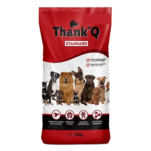 Thank'Q Šunkové granule krmivo pro psy 10 kg
