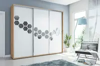 Šatní skříň Ska A23 XL Barva korpusu: Dub - Craft zlatý, Rozměry: 250 cm, Dveře: Bílé