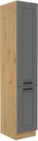 Vysoká potravinová skříňka Luna 40 DK-210 2F Barva korpusu: Dub artisan, Barva dvířek: Dust Grey