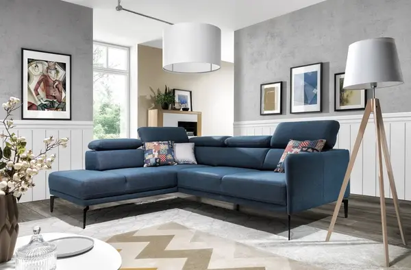 Sedací souprava Sidolo 1 Provedení: Levá varianta, Nožičky: Chrom, látka: Riviera 26