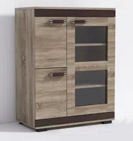 Komoda P9 Barva korpusu: Lancelot, Lišta: Wenge, Barva dvířek: Dub - sonoma