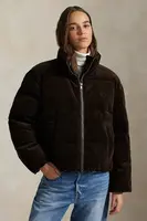 Péřová bunda Polo Ralph Lauren Woven Puffer hnědá barva, zimní, 211971178