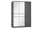 Šatní skříň Split Barva korpusu: Grafitová, Rozměry: 157 cm