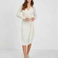 Krémové dámské děrované svetrové šaty se zavazováním ORSAY - Dámské