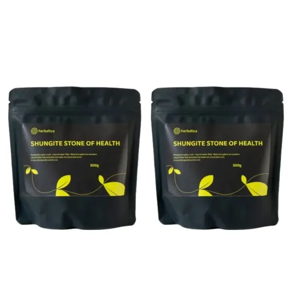 Zvýhodnený set: 2 x Minerál šungit drť - prírodný filter vody 500g - Herbatica