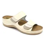 Leon 904 Dámska zdravotná celokožená obuv s prackou 35 - 22 cm, béžová, 4,5 cm