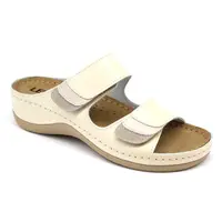 Leon 904 Dámska zdravotná celokožená obuv s prackou 35 - 22 cm, béžová, 4,5 cm