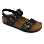 Leon 4303 Dámske zdravotné korkové sandále 37 - 24cm, čierna, 2,0 cm