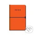 Týždenný diár CAPRI 2026 (oranžový) (12-mesačný, A5, týždenný, stĺpcový, elastické zatváranie)