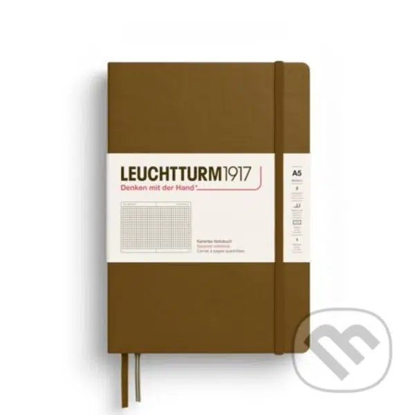 Leuchtturm1917 Zápisník Spice Brown Medium A5 čtverečkovaný
