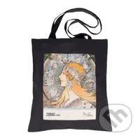 Plátená taška Alfons Mucha – Zodiak, čierna