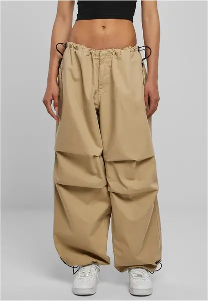 Women's cotton parachute trousers wetsand